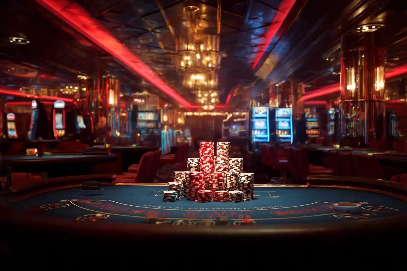 Slot machine with vibrant graphics